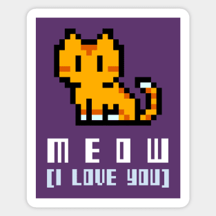 Meow (I love you) Cute Cat Sticker